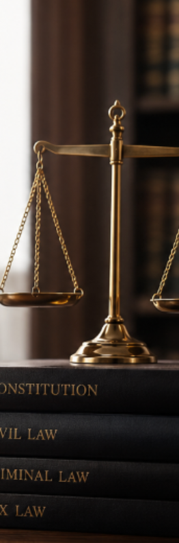 Scales of justice on volumes of Pakistani law